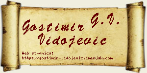 Gostimir Vidojević vizit kartica